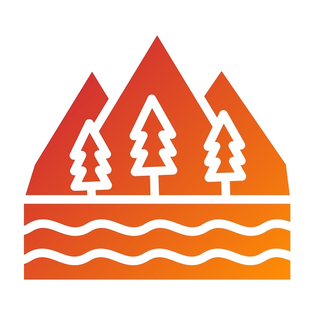 Diseño vectorial Estilo del icono de la laguna