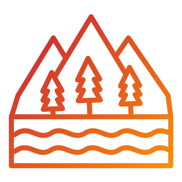 Diseño vectorial Estilo del icono de la laguna