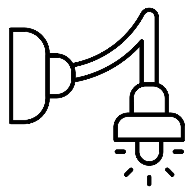 Diseño vectorial Estilo del icono de la lámpara circular