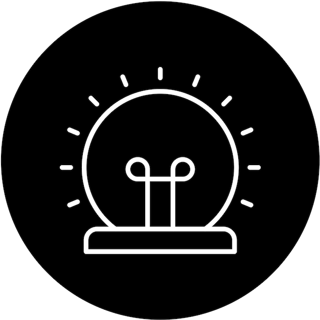 Diseño vectorial Estilo del icono de la lámpara circular