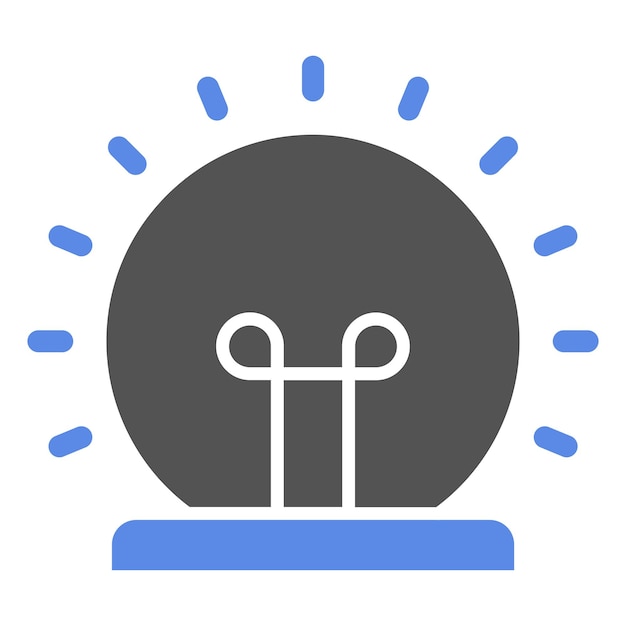 Diseño vectorial Estilo del icono de la lámpara circular