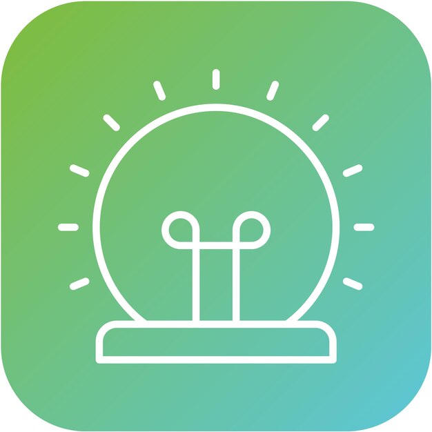 Diseño vectorial Estilo del icono de la lámpara circular