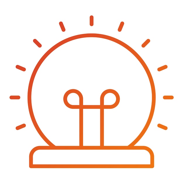 Diseño vectorial Estilo del icono de la lámpara circular