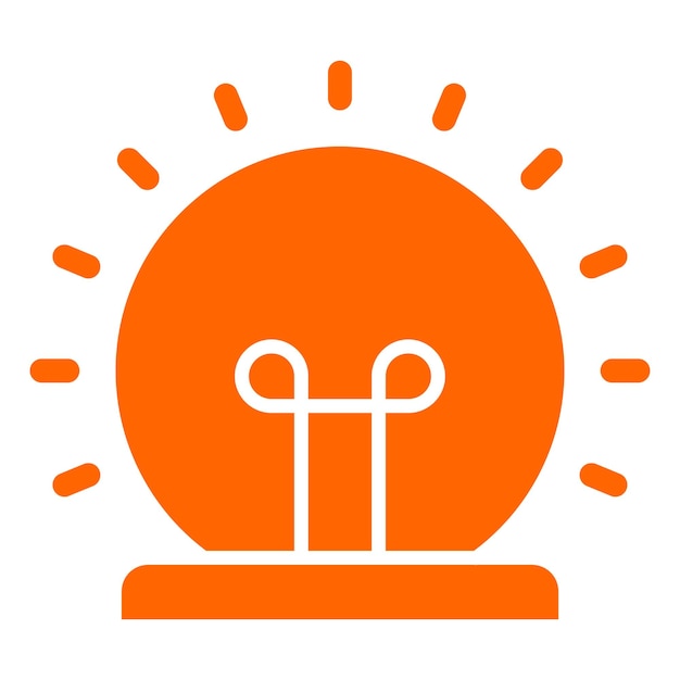 Diseño vectorial Estilo del icono de la lámpara circular