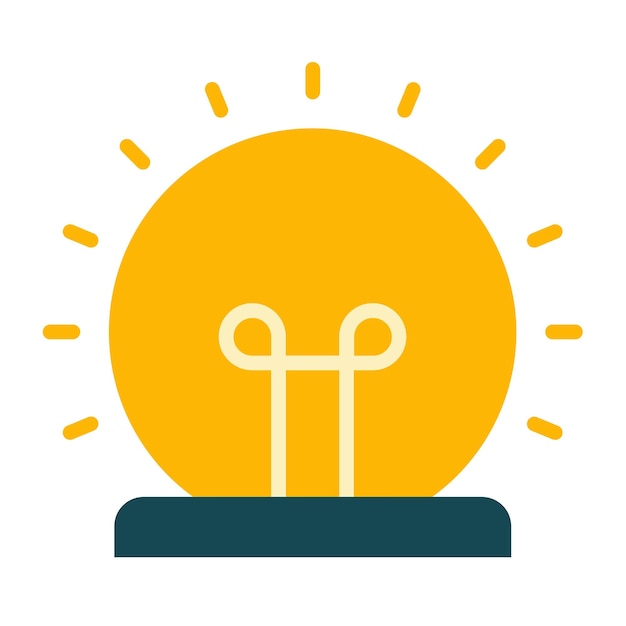 Diseño vectorial Estilo del icono de la lámpara circular