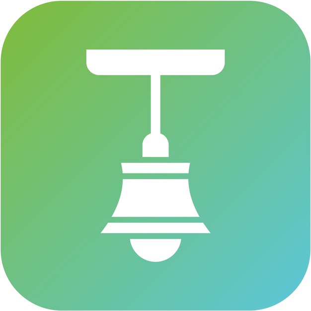 Diseño vectorial Estilo del icono de la lámpara colgante