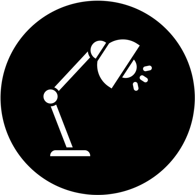 Diseño vectorial Estilo del icono de la lámpara del libro