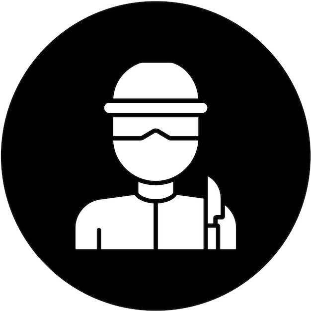 Diseño vectorial Estilo del icono del lanzador de cuchillos