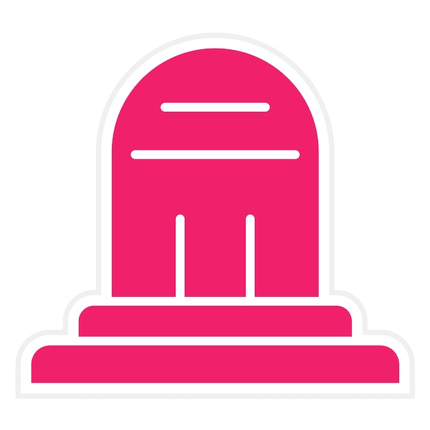 Diseño vectorial del estilo del icono de la lápida