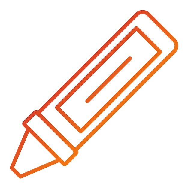 Vector diseño vectorial estilo del icono del lápiz de colores