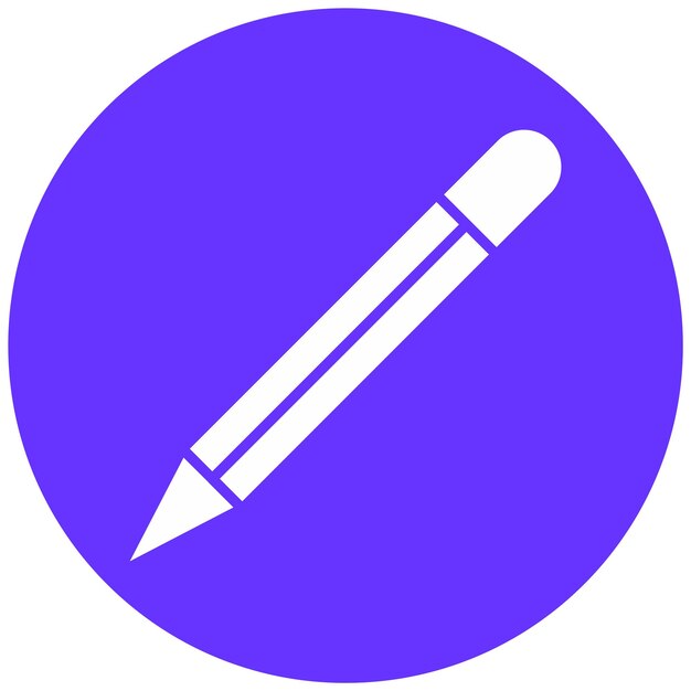 Diseño vectorial estilo de icono de lápiz de mano