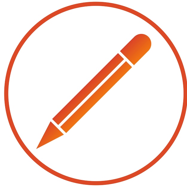 Diseño vectorial estilo de icono de lápiz de mano
