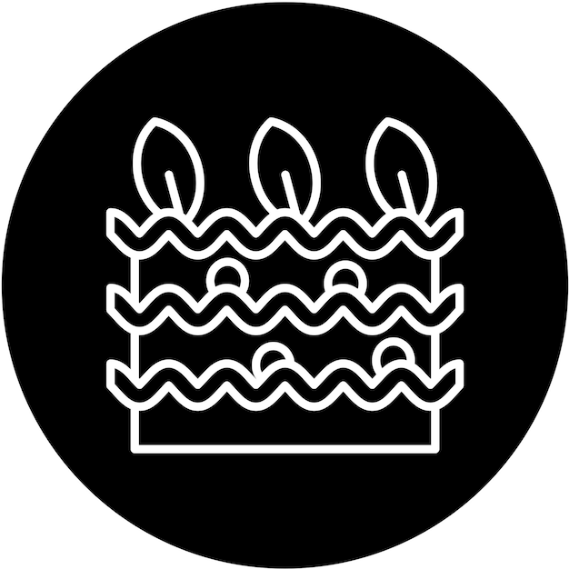 Diseño vectorial Estilo del icono de lasagna