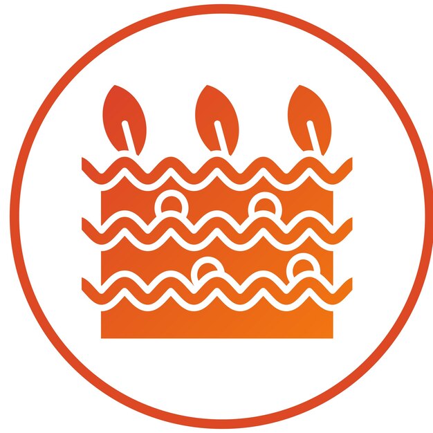 Diseño vectorial Estilo del icono de lasagna