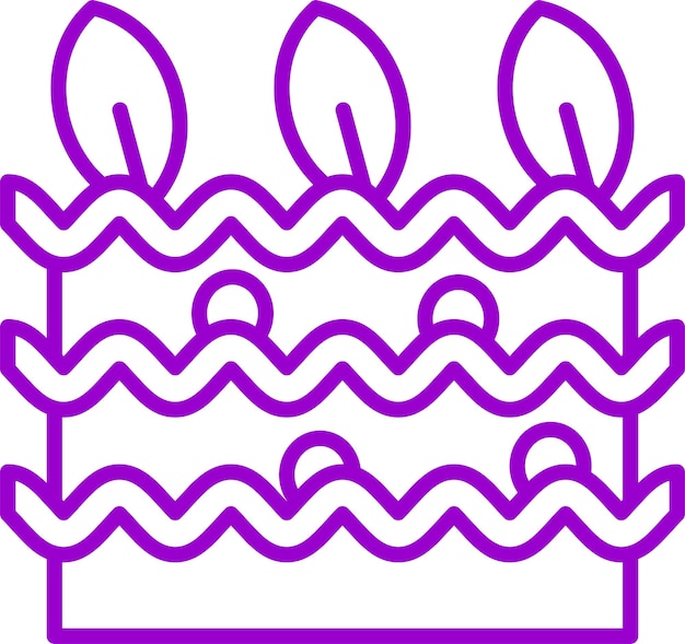 Diseño vectorial Estilo del icono de lasagna
