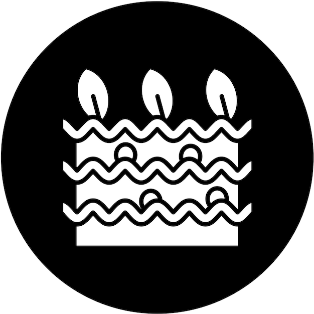 Diseño vectorial Estilo del icono de lasagna