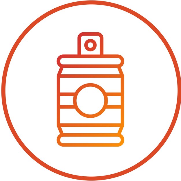Diseño vectorial del estilo del icono de la lata de cerveza