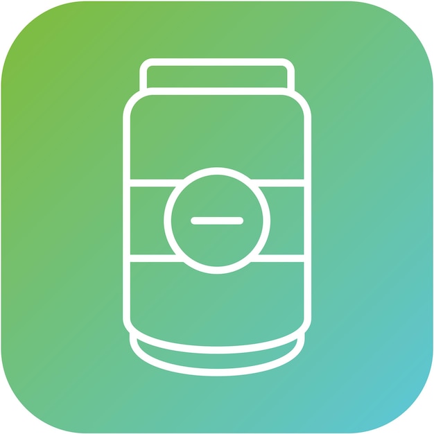 Diseño vectorial Estilo del icono de la lata de cerveza