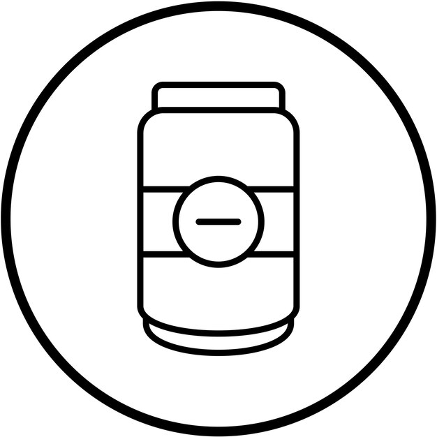 Diseño vectorial Estilo del icono de la lata de cerveza