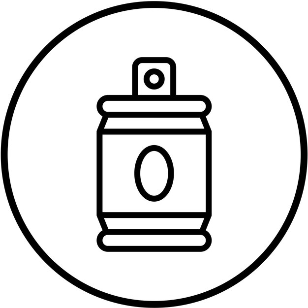 Diseño vectorial del estilo del icono de la lata de cerveza