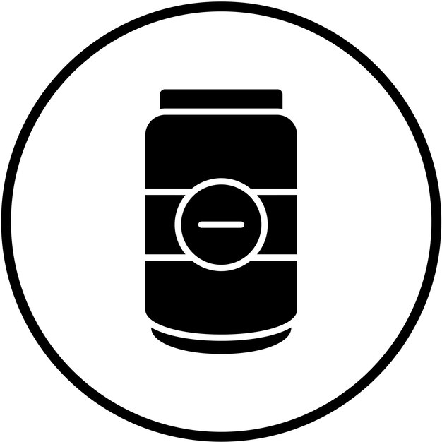 Diseño vectorial Estilo del icono de la lata de cerveza