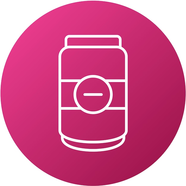 Diseño vectorial Estilo del icono de la lata de cerveza