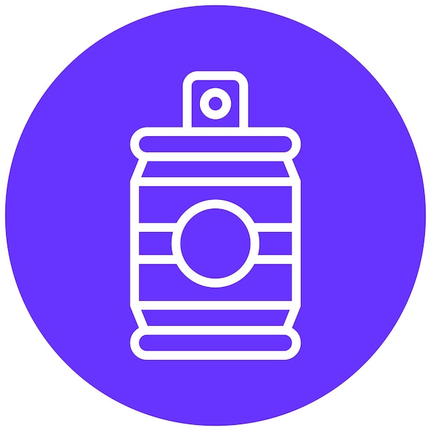 Diseño vectorial del estilo del icono de la lata de cerveza