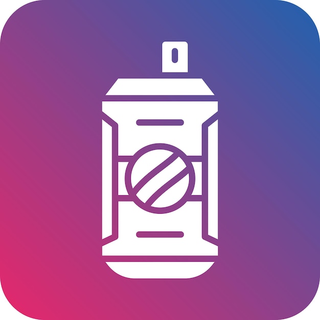 Diseño vectorial del estilo del icono de la lata de cola