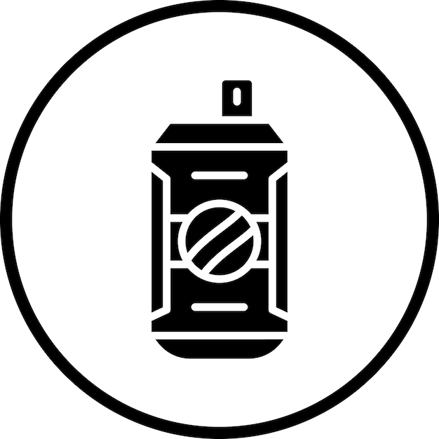 Diseño vectorial del estilo del icono de la lata de cola
