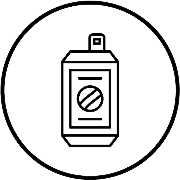 Diseño vectorial del estilo del icono de la lata de cola