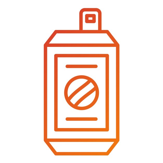 Diseño vectorial del estilo del icono de la lata de cola