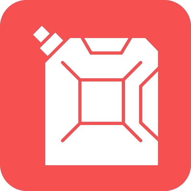 Diseño vectorial del estilo del icono de la lata de combustible