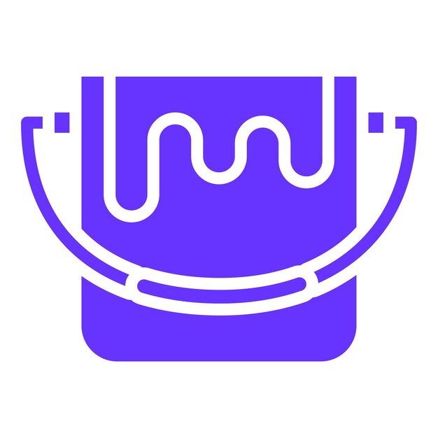 Diseño vectorial Estilo del icono de la lata de pintura