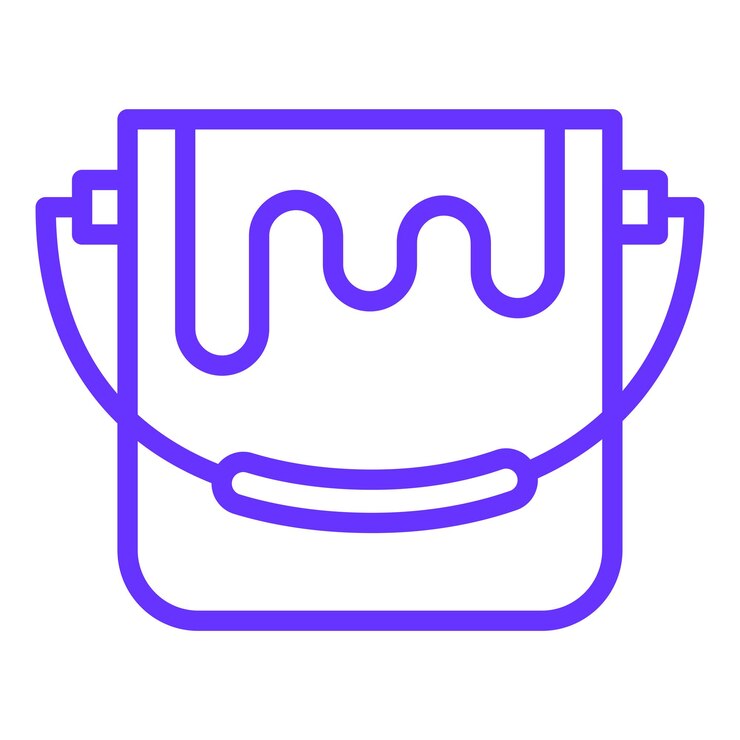 Diseño vectorial Estilo del icono de la lata de pintura