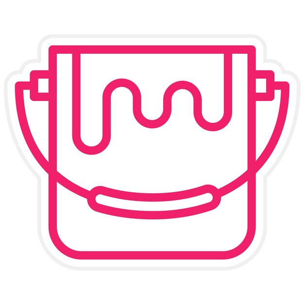 Diseño vectorial Estilo del icono de la lata de pintura