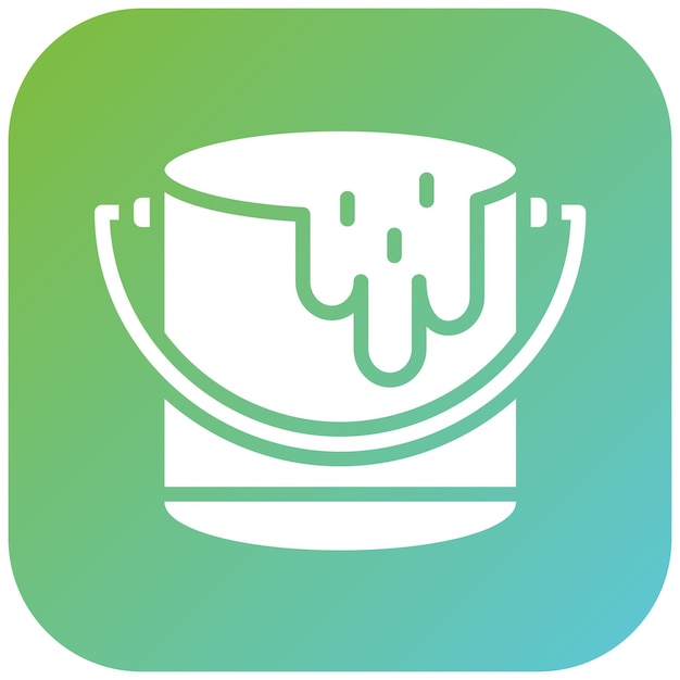 Diseño vectorial Estilo del icono de la lata de pintura