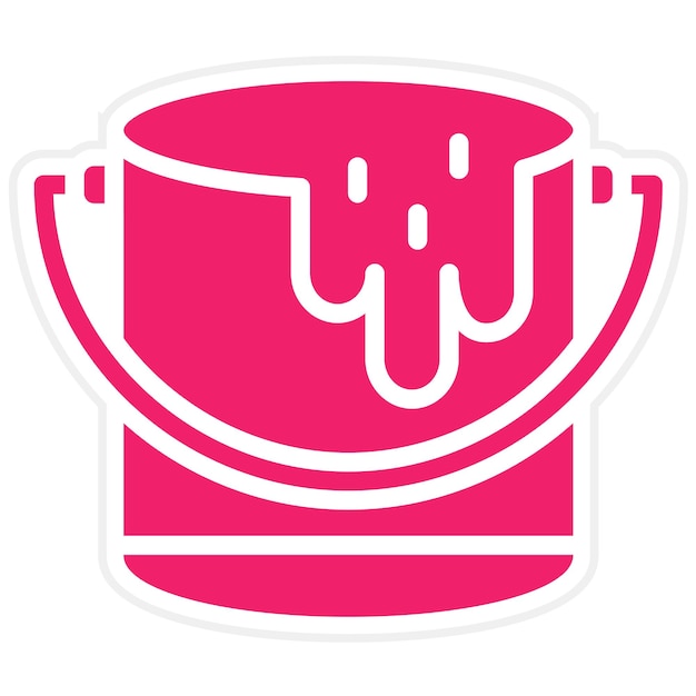 Diseño vectorial Estilo del icono de la lata de pintura