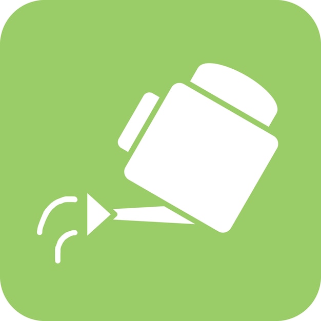 Diseño vectorial Estilo del icono de la lata de riego
