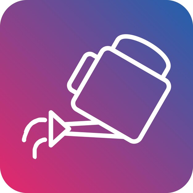 Diseño vectorial Estilo del icono de la lata de riego
