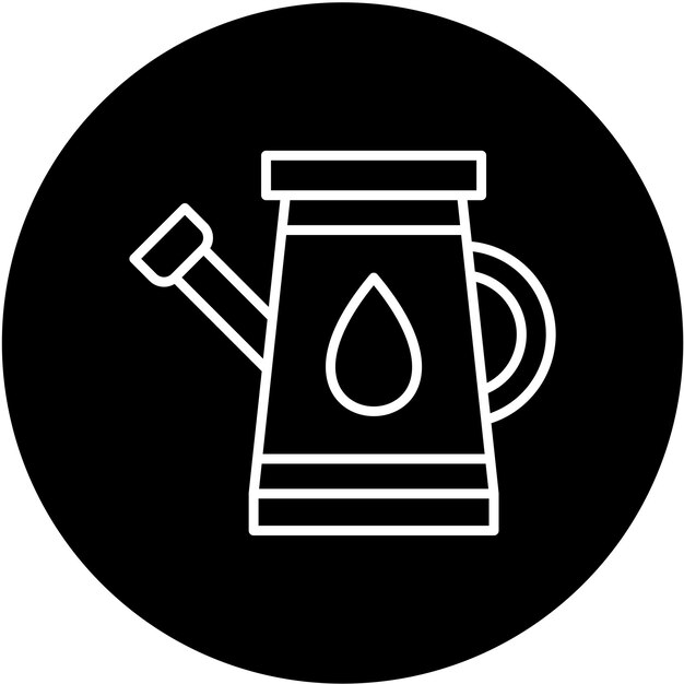 Diseño vectorial Estilo del icono de la lata de riego