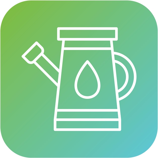 Diseño vectorial Estilo del icono de la lata de riego