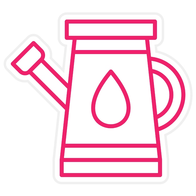 Diseño vectorial Estilo del icono de la lata de riego