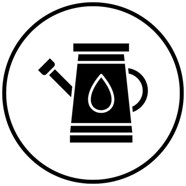 Diseño vectorial Estilo del icono de la lata de riego