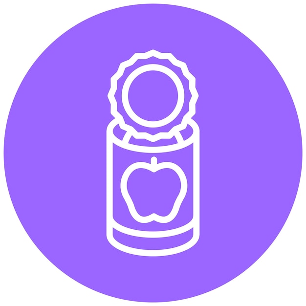 Diseño vectorial Estilo del icono de la lata de sopa