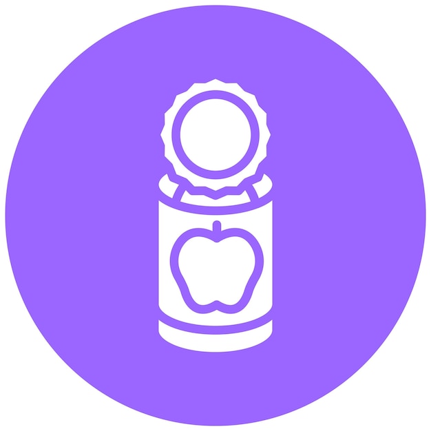 Diseño vectorial Estilo del icono de la lata de sopa