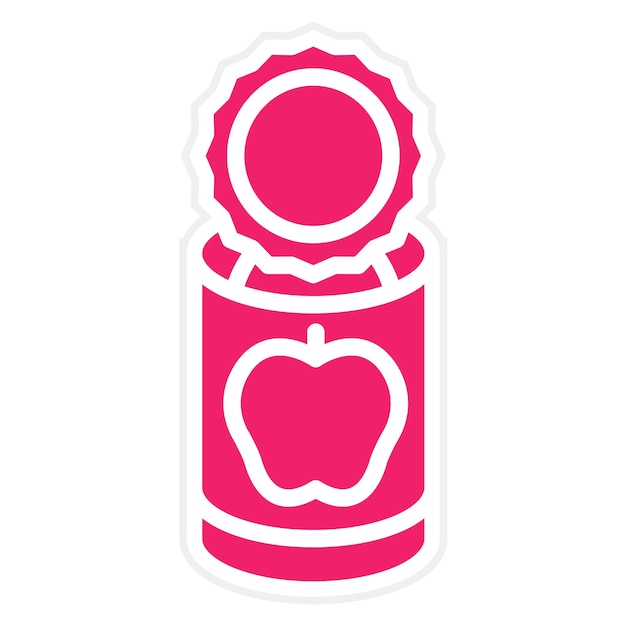 Diseño vectorial Estilo del icono de la lata de sopa