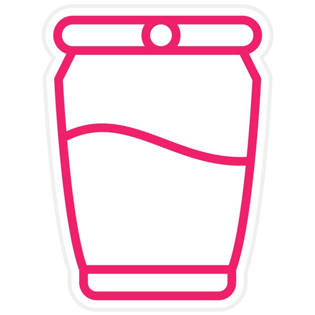 Diseño vectorial Estilo del icono de la lata