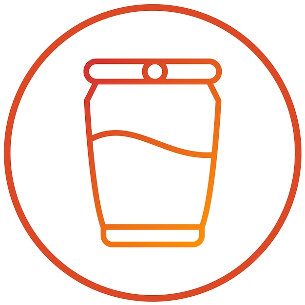 Diseño vectorial Estilo del icono de la lata