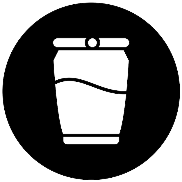 Diseño vectorial Estilo del icono de la lata