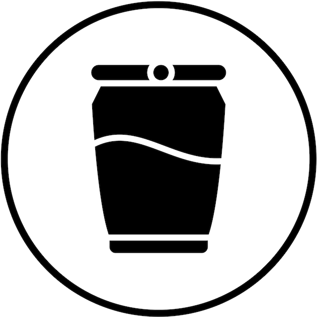 Diseño vectorial Estilo del icono de la lata